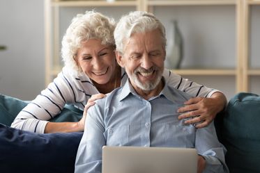 old couple smiling