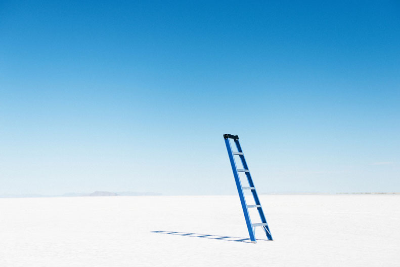 Image of a ladder standing on its own