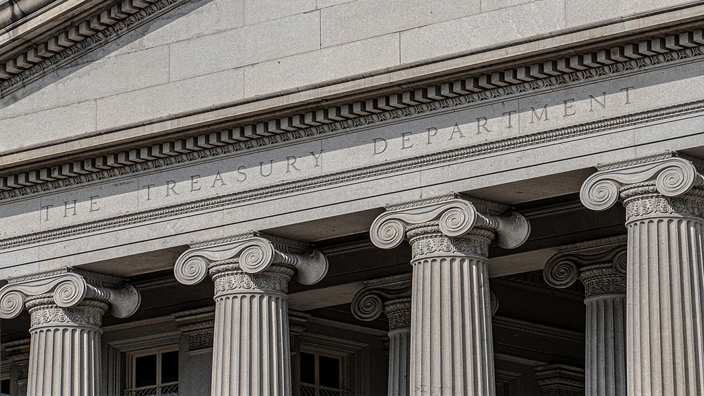 The treasury department building