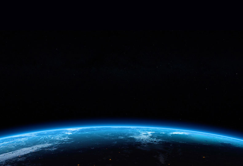 Earth horizon from space